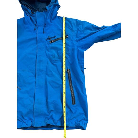 Marmot GoreTex Blue Black Full Zip Hooded Jacket Mens Large - Picture 5 of 10